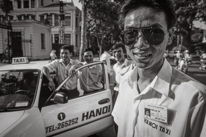 The first taxi in Hanoi. Car number one, 1993 / Chiếc xe taxi đầu tiên ở Hà Nội, xe số 1, 1993