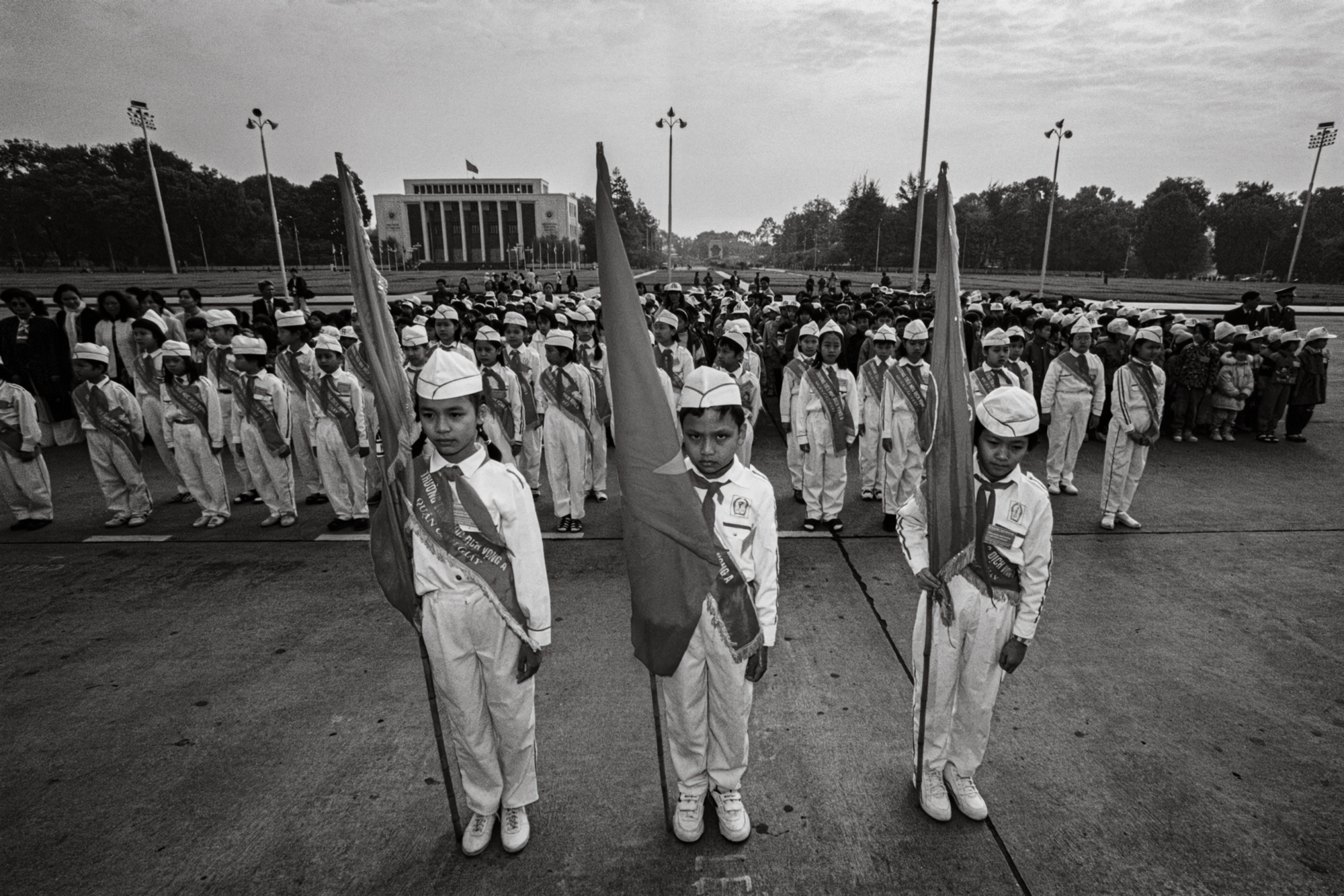 Pupils from Dich Vong A school, Ba Dinh Square, Hanoi, Vietnam, 1999 / Học sinh từ trường Dịch Vọng A tại Quảng Trường Ba Đình, 1999