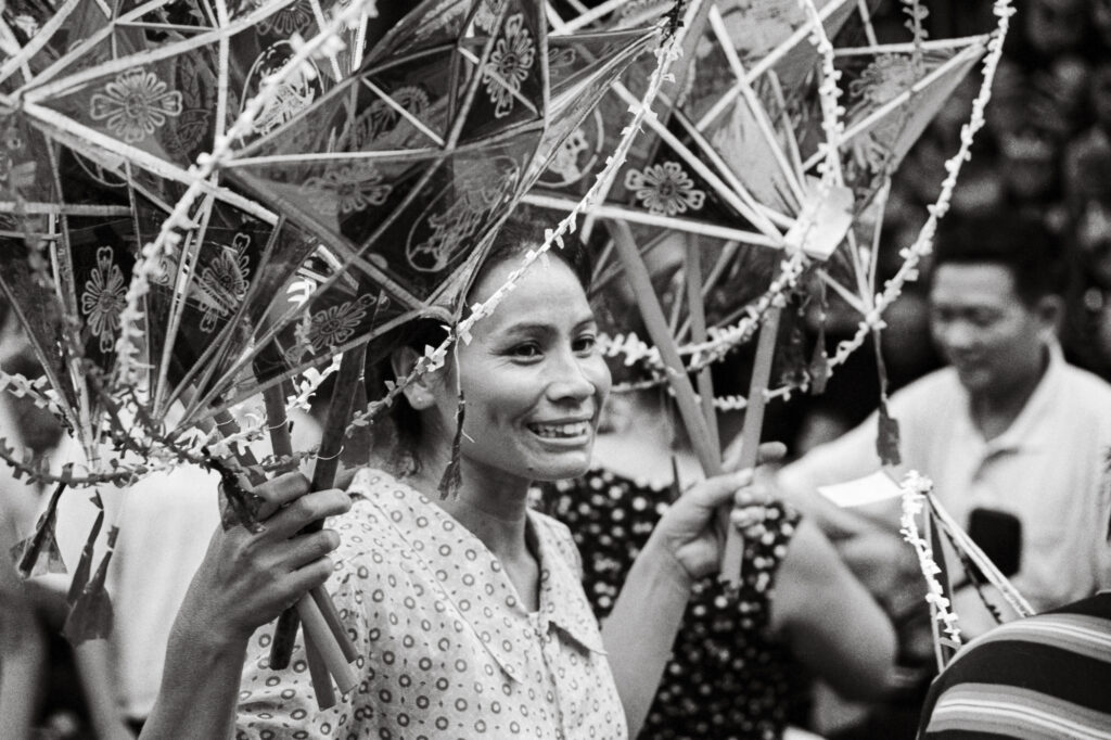 Vendor, Mid Autumn Festival, Hanoi. Sep 1997