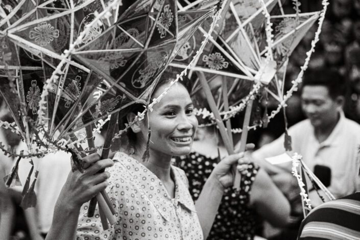 Vendor, Mid Autumn Festival, Hanoi. Sep 1997