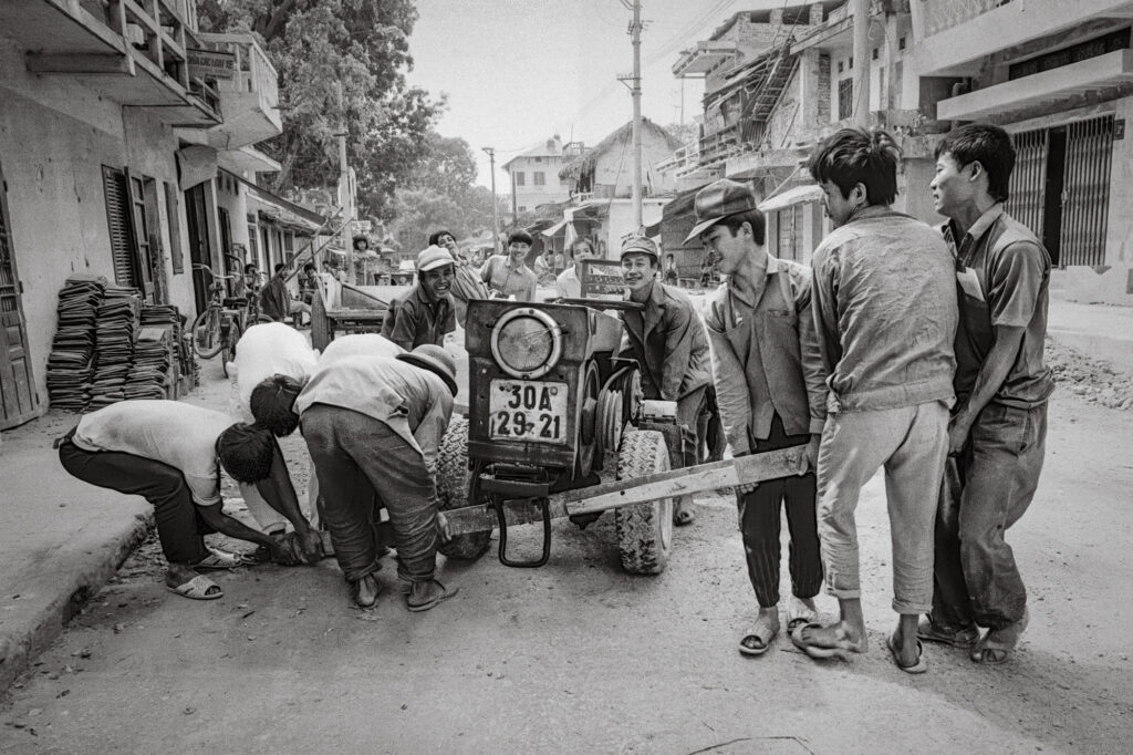 Repairing the Tractor, Hanoi. Oct 1997