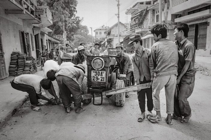 Repairing the Tractor, Hanoi. Oct 1992
