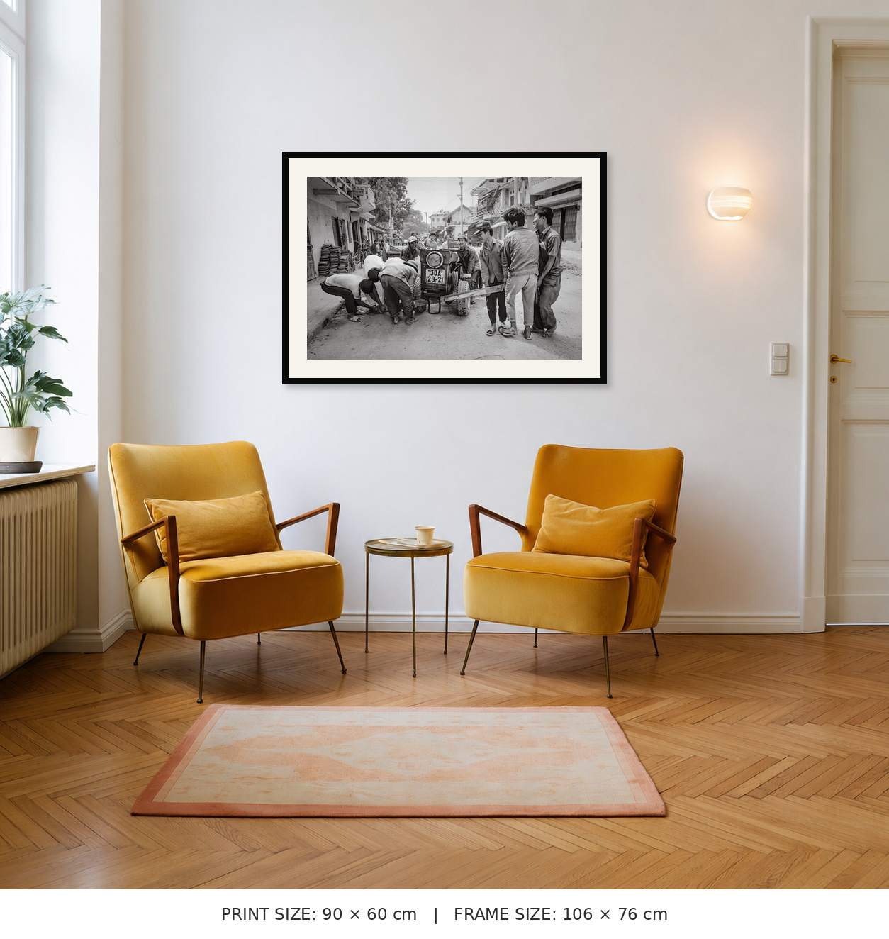 60 × 90 cm print shown in its approximate outer frame