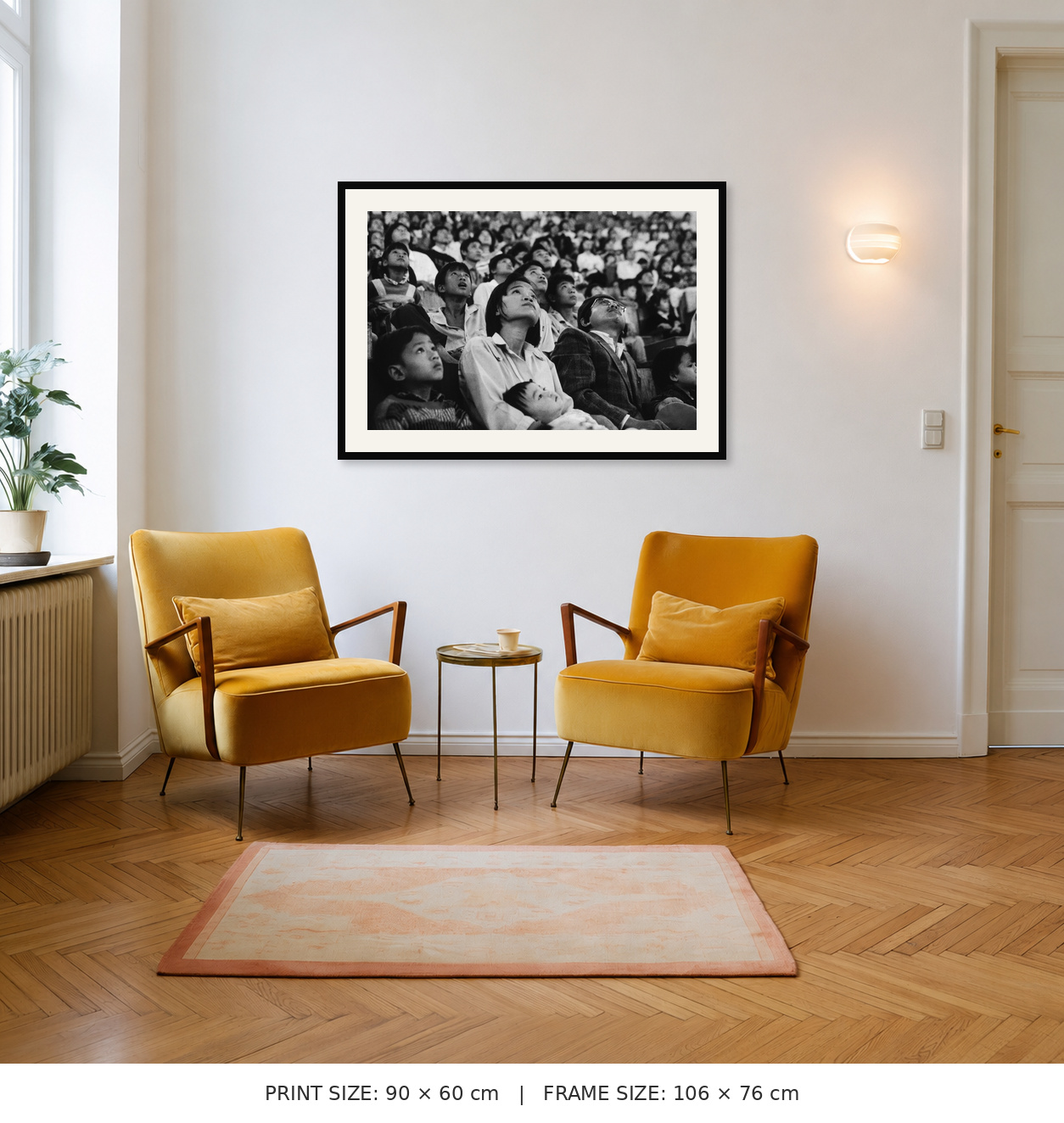 60 × 90 cm print shown in its approximate outer frame