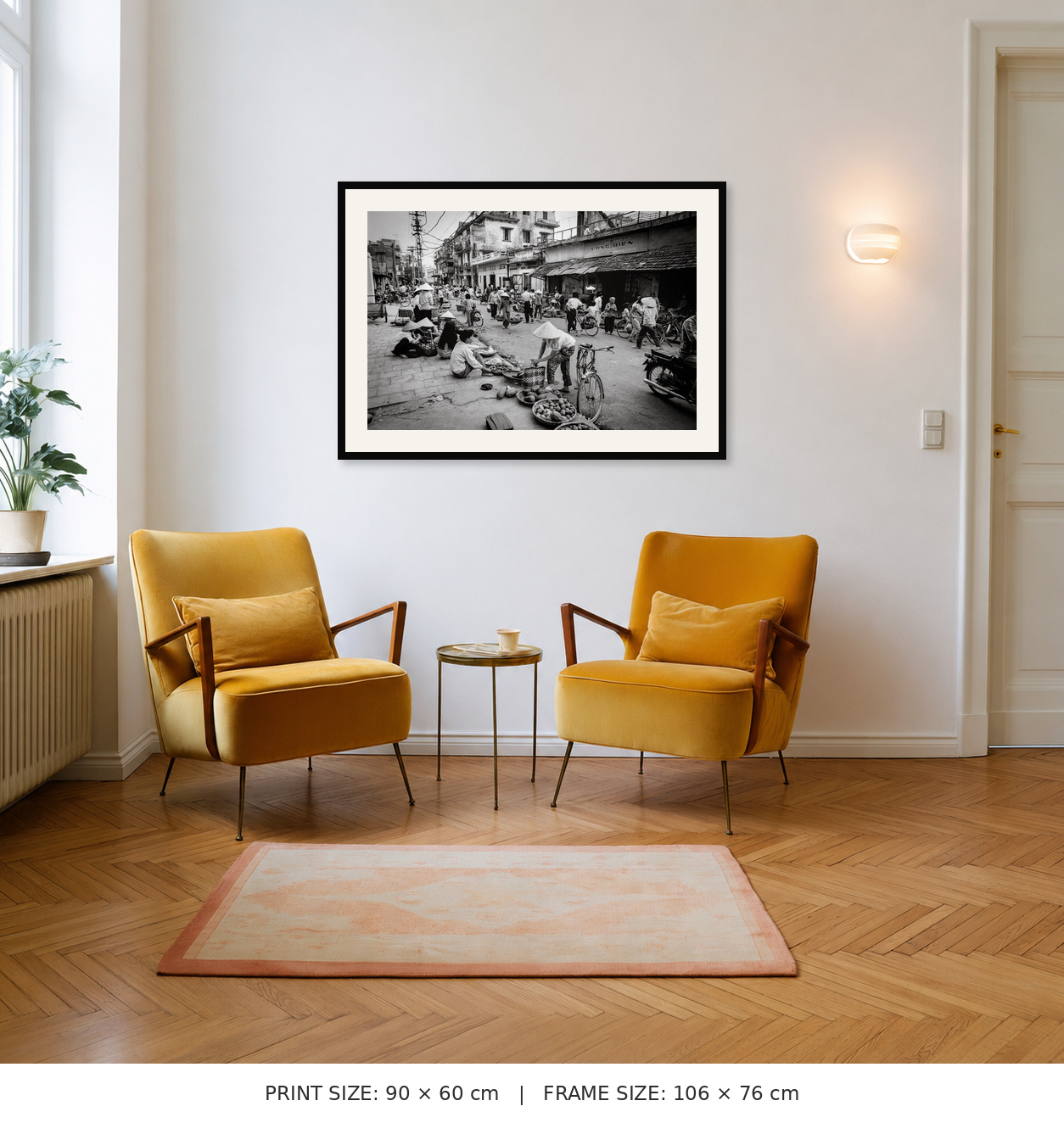 60 × 90 cm print shown in its approximate outer frame
