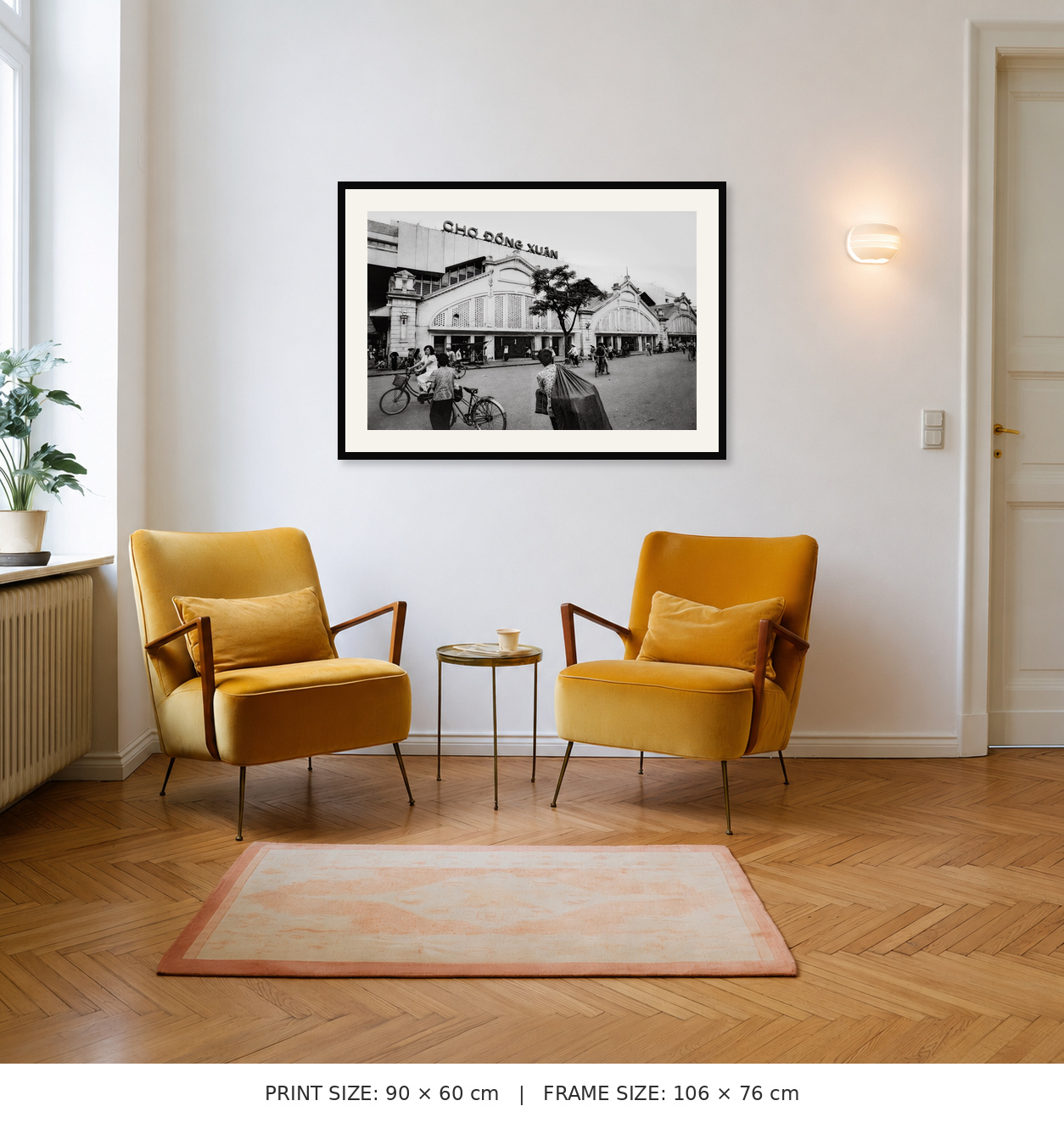 60 × 90 cm print shown in its approximate outer frame