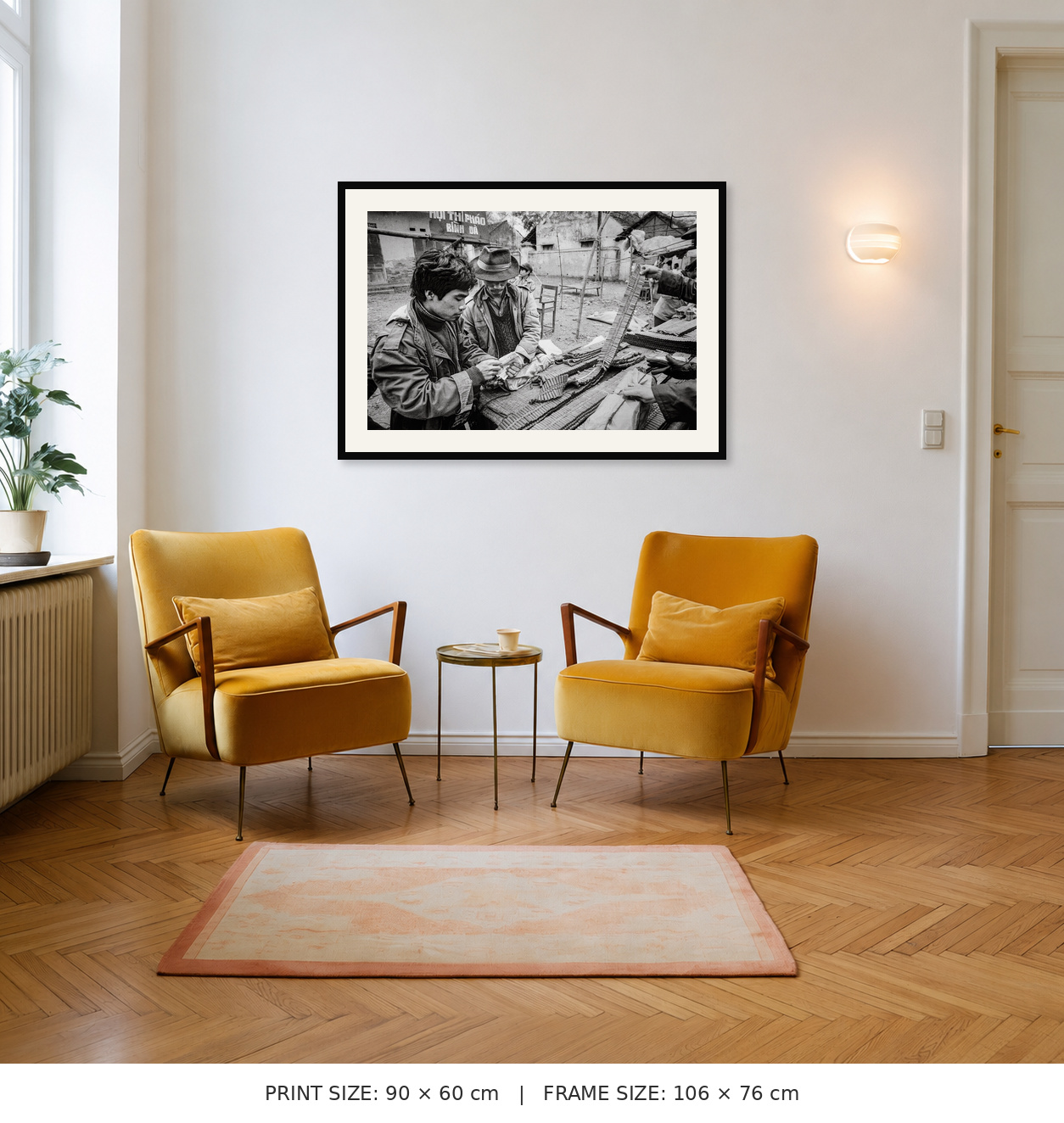 60 × 90 cm print shown in its approximate outer frame