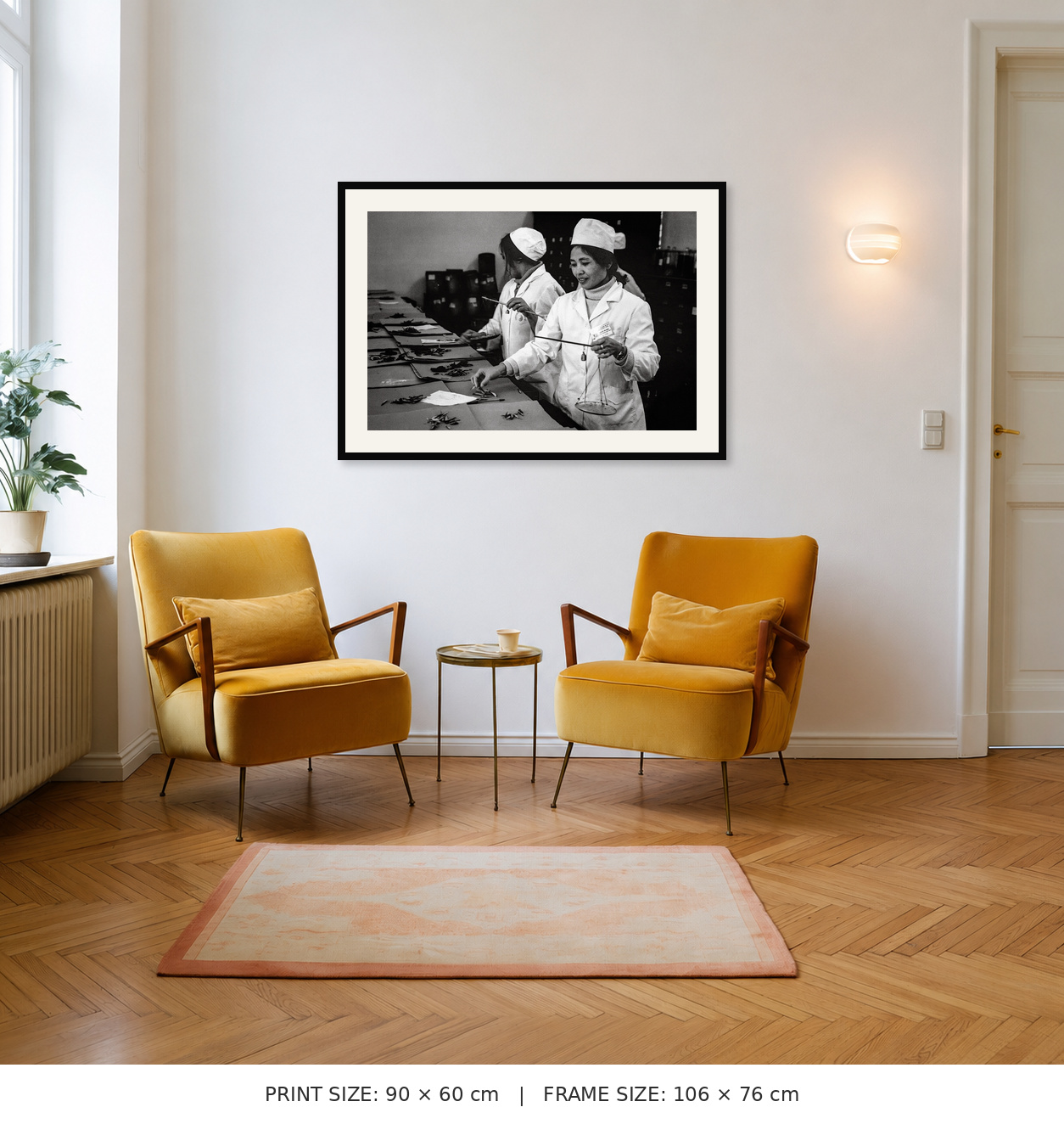 60 × 90 cm print shown in its approximate outer frame
