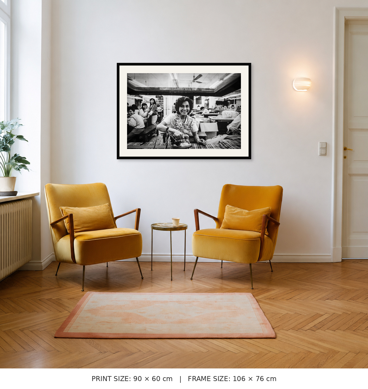 60 × 90 cm print shown in its approximate outer frame