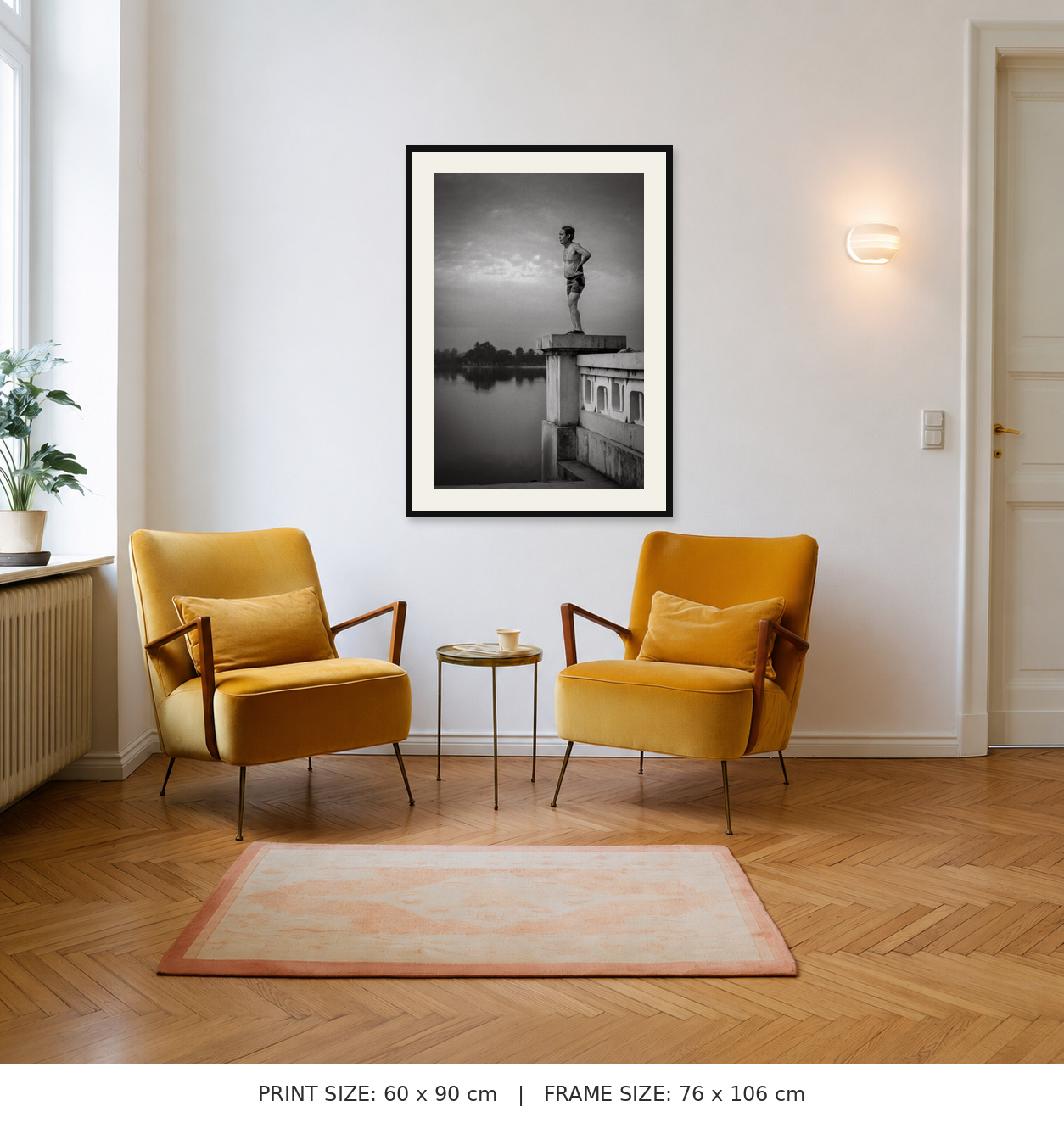 60 × 90 cm print shown in its approximate outer frame